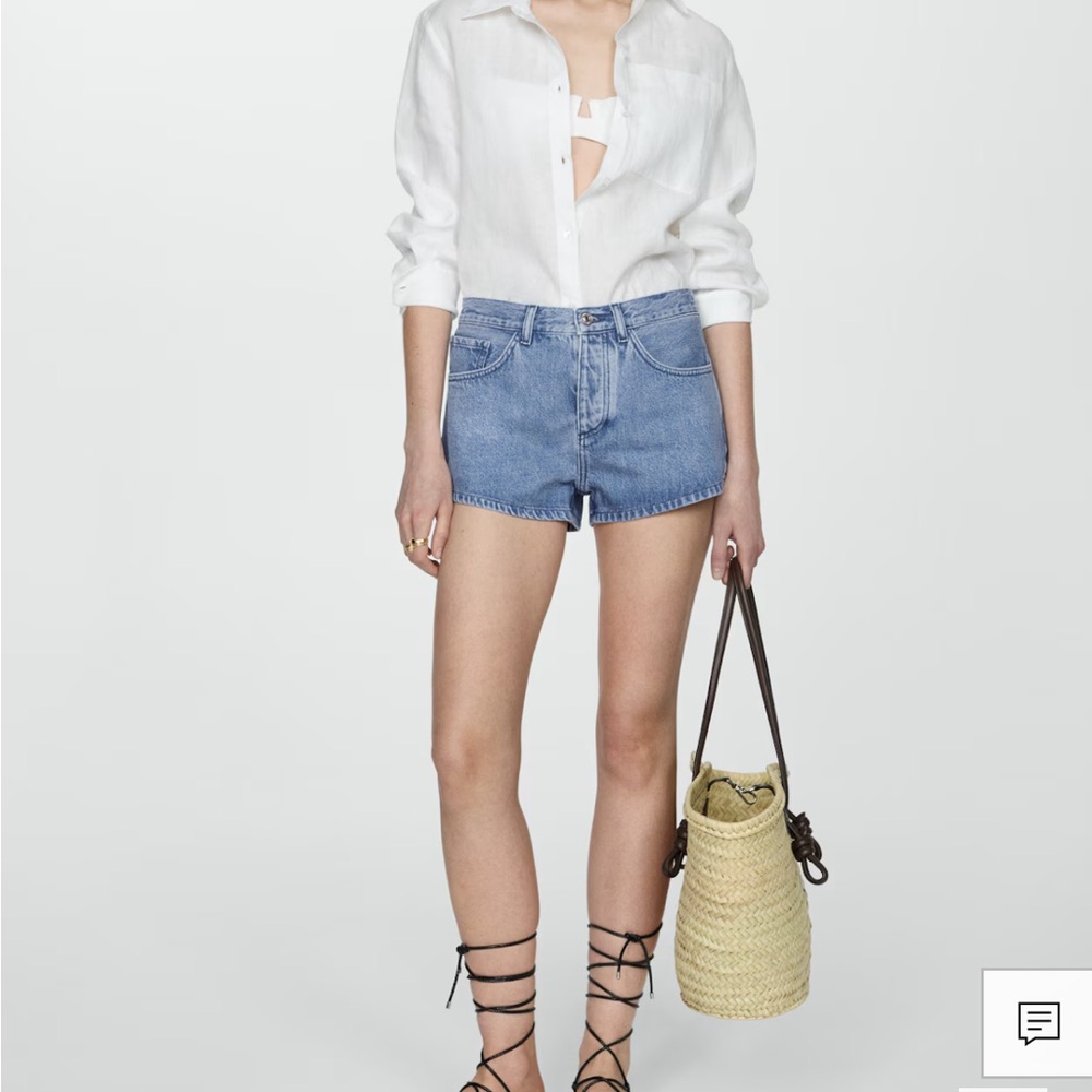 Mango mini denim shorts never worn